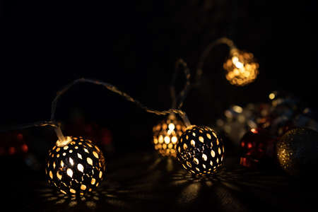 Christmas Holiday Lights and Decorationsの写真素材