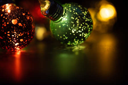Colorful Christmas Lights & Holiday Bokehの写真素材