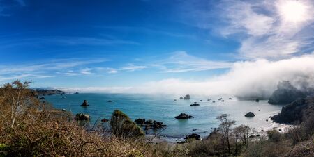 Shoreline Beach Scene from Northern Californiaの写真素材