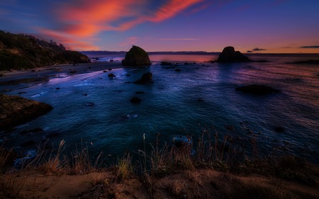 Colorful Northern California Sunset at the Beach