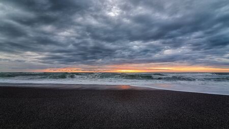 A Dramatic Sunset at the Beach, Color Imageの写真素材