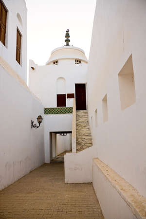 Vertical view of the interior of fort in Abu Dhabi in UAEの写真素材