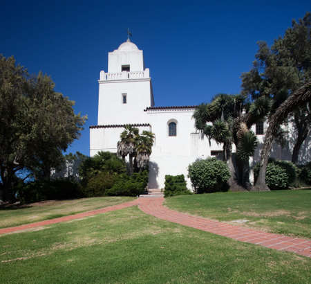 Spanish fortess of Presidio Park in San Diegoの写真素材
