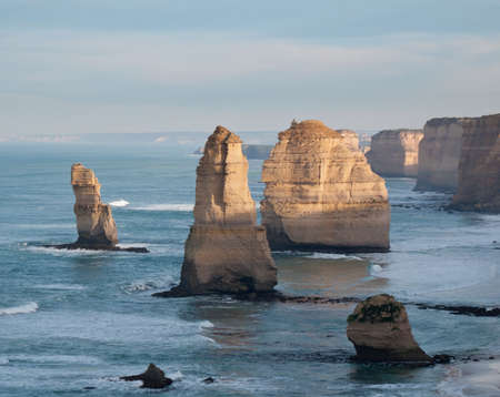 The Twelve Apostles off the coast of Australiaの写真素材