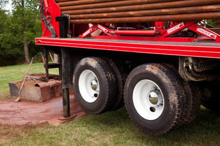 Drilling for geothermal power system in suburban yard Drilling for geothermal power system in suburban yard