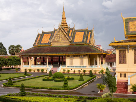 Moonlight Pavilion in Royal Palace in Phnom Penh Cambodiaのeditorial素材