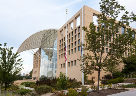 WASHINGTON DC - SEPTEMBER 16: Headquarters of US Institute of Peace in Washington DC on September 16, 2012. The new building designed by Moshe Safdie and opened in March 2011.のeditorial素材