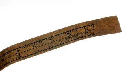Measuring tape with inches and centimeters made of paper