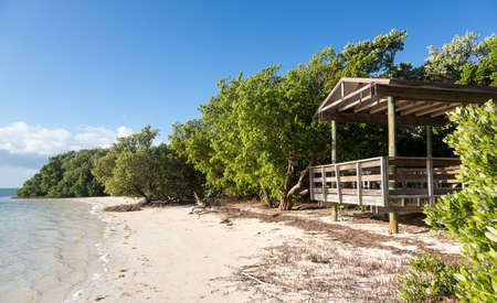 Anne's Beach by roadside in Florida Keys by Route 1 Overseas Highwayの写真素材