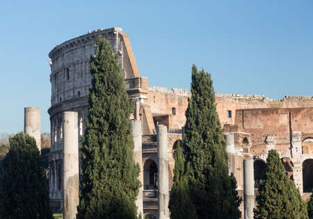 Detail of Colosseum in Ancient Rome