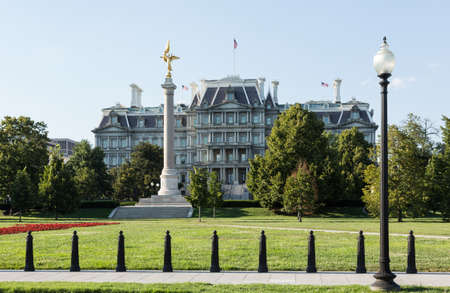 Eisenhower Executive Office Building (EEOB) formerly known as the Old Executive Office Building (OEOB) and even earlier as the State, War, and Navy Building built between 1871 and 1888. National Historic Landmark in Washington DCの写真素材