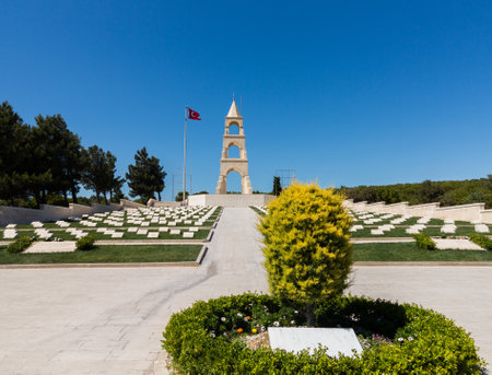 Memorials to all the fallen soldiers and sailors from Allied forces that fought in Gallipoli campaign in First World Warのeditorial素材