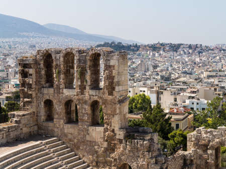 Herodus Atticus from the Acropolis.The theater is used today as in ancient times for musical...