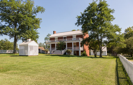 McLean House was the building in Appomattox which was the site of the surrender of Southern Army under General Robert E Lee to Ulysses S Grant April 9, 1865のeditorial素材