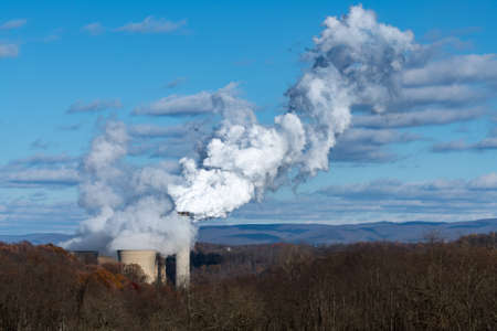 Coal powered power station in West Virginia is on the list as one of the dirtiest power plantsの写真素材