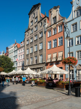 GDANSK, POLAND - 16 SEPTEMBER: Hard Rock Cafe on Long Lane on 16 September 2017 in Gdansk, Poland....