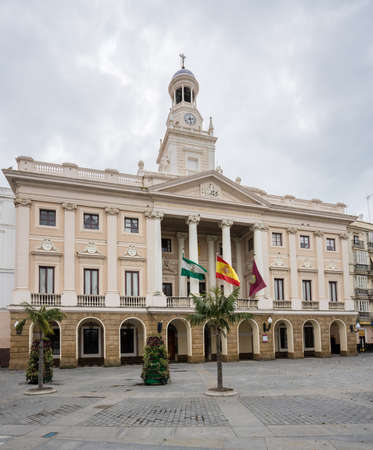 The town hall of the city of Cadiz in Southern Spainの写真素材