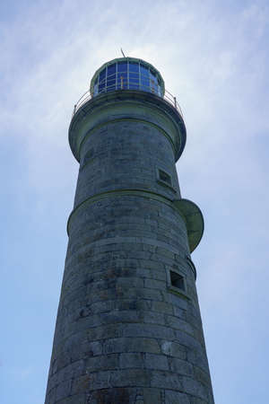 Lighthouse tower on Lundy Island off the coast of Devonの写真素材