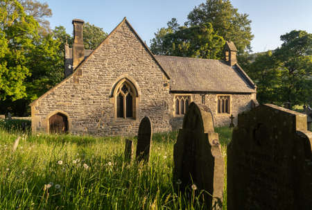 Parish church of Llantysilio near Llangollen in North Walesの写真素材