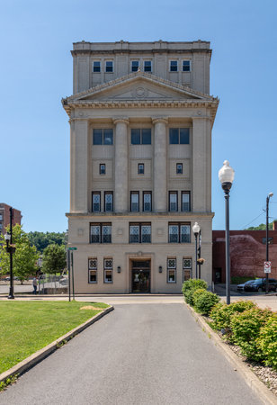 CLARKSBURG, WV - 15 JUNE 2018: Masonic Temple historic building in Clarksburg, West Virginiaのeditorial素材