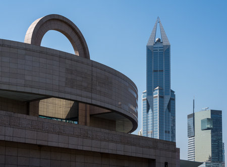 SHANGHAI, CHINA - 26 OCTOBER 2018: Exterior of Shanghai Museum of Chinese Artのeditorial素材