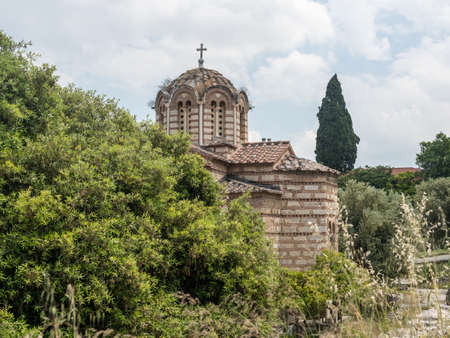 Church of the Holy Apostles in the Greek Forum in Athens Greeceの写真素材