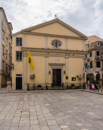 CORFU, GREECE - 20 MAY 2019: Kyra-Panagia Faneromeni or Virgin of Strangers churchのeditorial素材