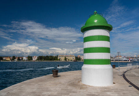 Zadar, Croatia - 23 May 2019: Many yachts and small boats in marina by the port of Zadar in Croatiaのeditorial素材