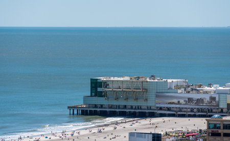 Atlantic City, NJ - 11 June 2019: Playground Pier in Atlantic City on the New Jersey coastのeditorial素材
