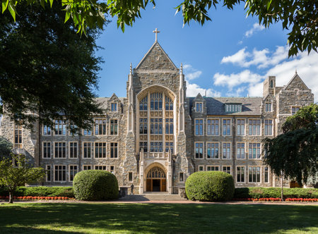 Washington DC - 13 August 2013: White-Gravenor is a classroom building that also houses offices for the dean of Georgetown College. Built in 1933のeditorial素材