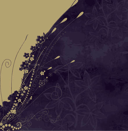 light & dark background with modern flower (vector eps format)のイラスト素材