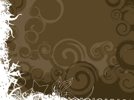 light & dark brown twirl background (vector eps format)のイラスト素材