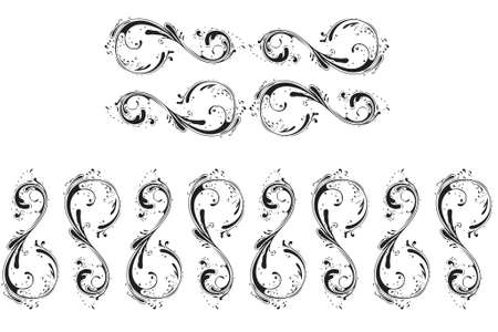 antique floral elements  (vector eps format)のイラスト素材