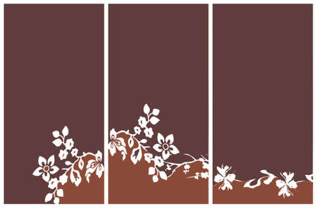 light andamp,amp, dark brown background with flower bouquet (vector format)のイラスト素材