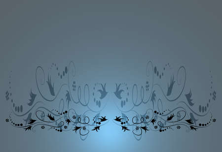blue antique floral shaded backgroundの写真素材