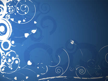 light & dark blue background with leavesの写真素材