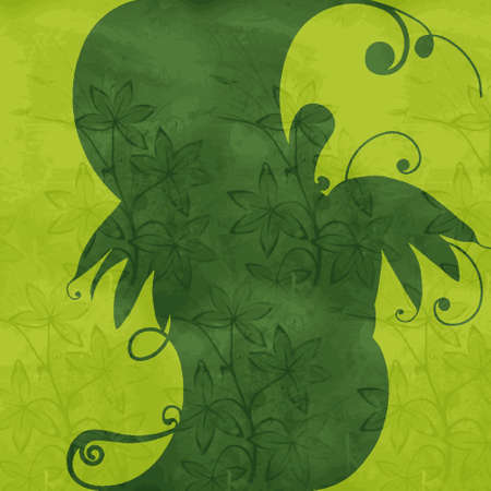 green floral background (vector format)のイラスト素材