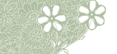 light-green background with flower bouquet (vector format)のイラスト素材