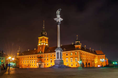 Sigismund's Column and Royal Castle, Warsaw.のeditorial素材