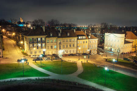 Old Town at night. Warsaw, Polandのeditorial素材