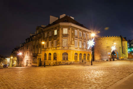 Old Town at night  Warsaw, Polandの写真素材
