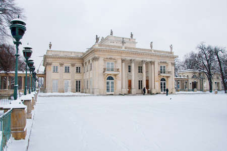 Lazienki Park in winter  Poland, Warsaw の写真素材