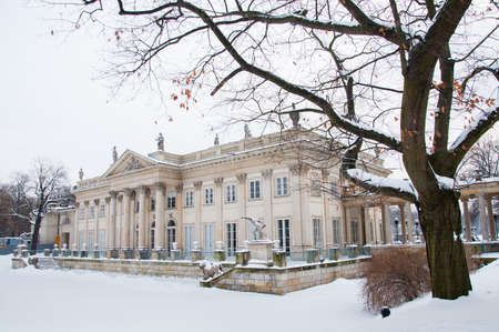 Lazienki Park in winter  Poland, Warsaw の写真素材