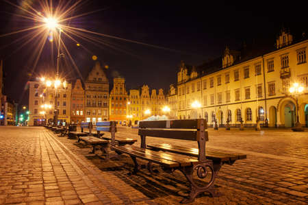 Old town at night, Wroclaw Poland.