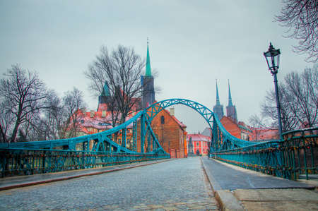 Old Town at night, Wroclaw, Poland.の写真素材