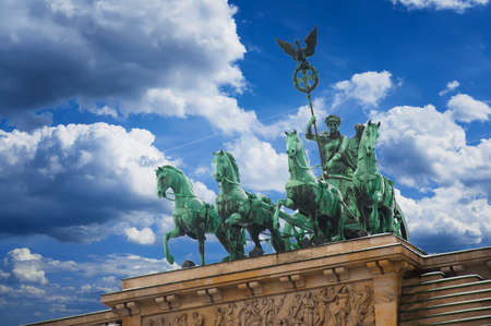 Magdeburg gates at day in Berlinの写真素材