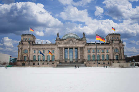 Reichstag in Berlin at dayのeditorial素材