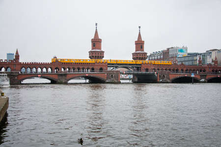 Bridge in Berlin over the Rhineのeditorial素材