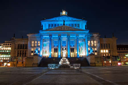 Konzerthaus Berlin at night in Germanyのeditorial素材
