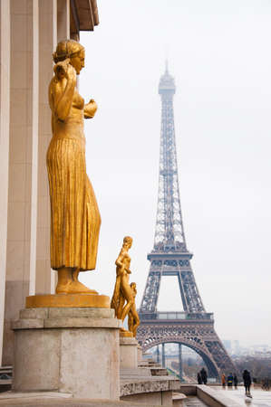 Eiffel Tower in Paris in the afternoonのeditorial素材